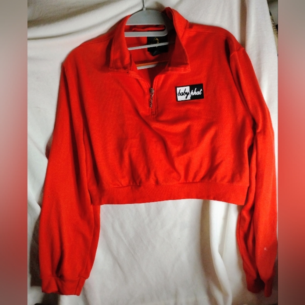 Baby Phat Women's Bold Red Cropped Sweatshirt